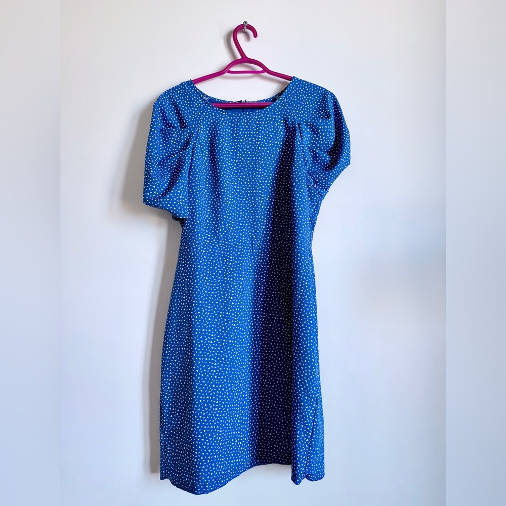 Banana Republic Blue Polka Dot Midi Dress